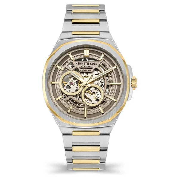Kenneth Cole Automatic Grey Dial Multicoloured Stainless Steel Strap Watch For Men kcwgl2122303mn