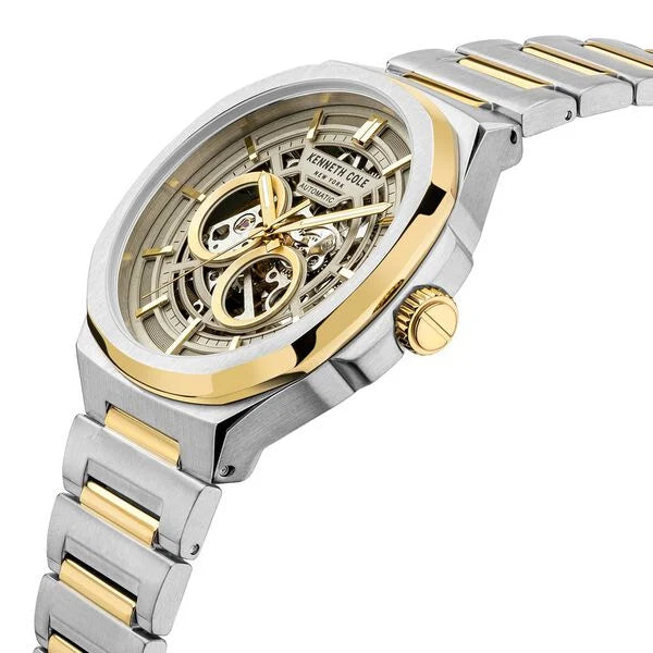 Kenneth Cole Automatic Grey Dial Multicoloured Stainless Steel Strap Watch For Men kcwgl2122303mn
