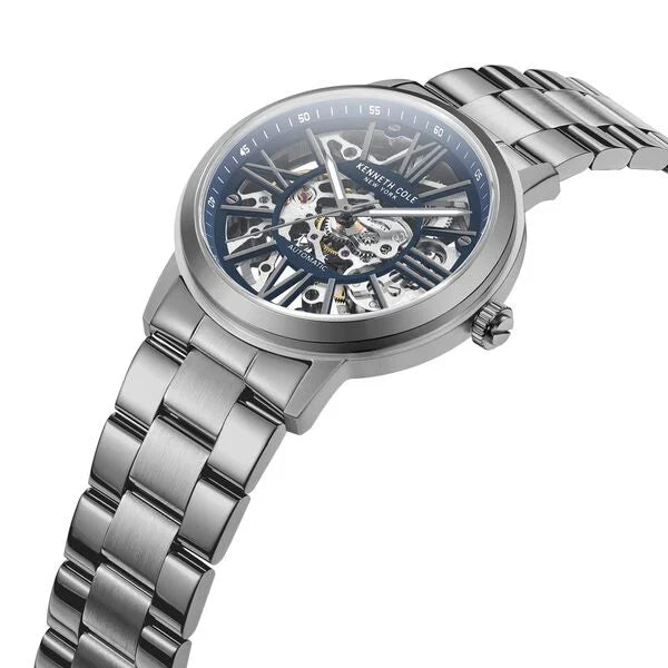 Kenneth Cole Blue Dial Automatic Watch for Men - KCWGY2233203MN - KRISHNA WATCH COMPANY