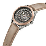 Kenneth Cole Automatic Grey Dial Brown Colour Leather Strap Watch For Men kcwgx0064902mn - KRISHNA WATCH COMPANY