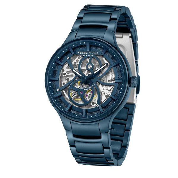 Kenneth Cole Automatic Blue Dial Stainless Steel Strap Watch For Men kcwgy0059802mn - KRISHNA WATCH COMPANY