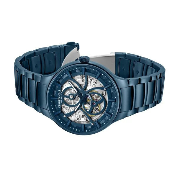 Kenneth Cole Automatic Blue Dial Stainless Steel Strap Watch For Men kcwgy0059802mn - KRISHNA WATCH COMPANY