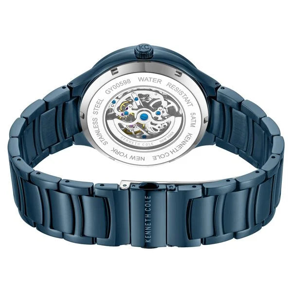 Kenneth Cole Automatic Blue Dial Stainless Steel Strap Watch For Men kcwgy0059802mn - KRISHNA WATCH COMPANY