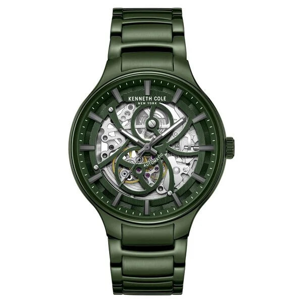 Kenneth Cole Automatic Green Dial Stainless Steel Strap Watch For Men kcwgy0059803mn - KRISHNA WATCH COMPANY