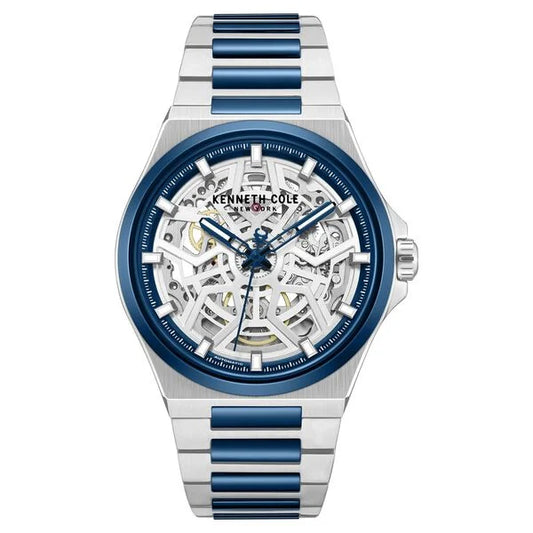 Kenneth Cole Automatic Silver Dial Two Toned Stainless Steel Strap Watch For Men kcwgy0065304mn