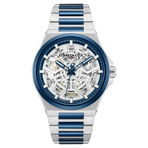 Kenneth Cole Automatic Silver Dial Two Toned Watch For Men - KCWGY0065304MN - KRISHNA WATCH COMPANY