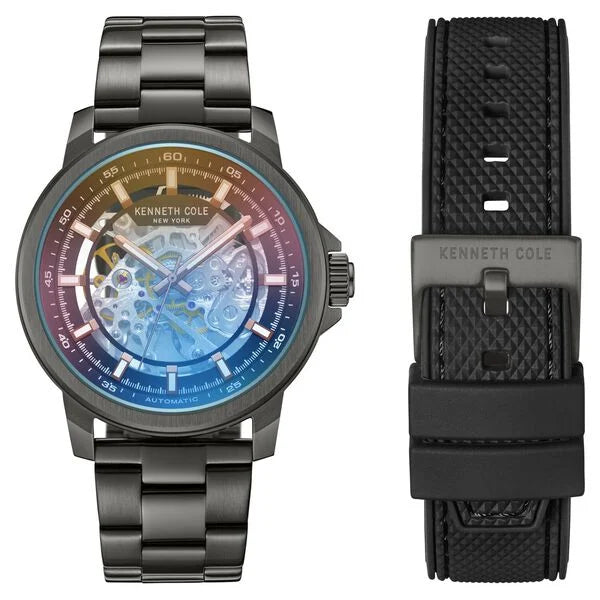 Kenneth Cole Automatic Grey Dial Watch For Men - NTKCWGY2104110MN - KRISHNA WATCH COMPANY