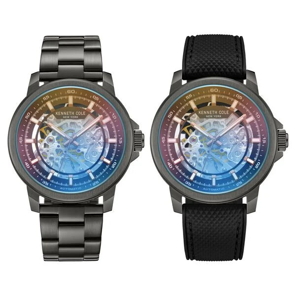 Kenneth Cole Automatic Grey Dial Watch For Men - NTKCWGY2104110MN - KRISHNA WATCH COMPANY