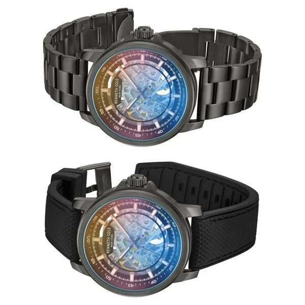 Kenneth Cole Automatic Grey Dial Watch For Men - NTKCWGY2104110MN - KRISHNA WATCH COMPANY