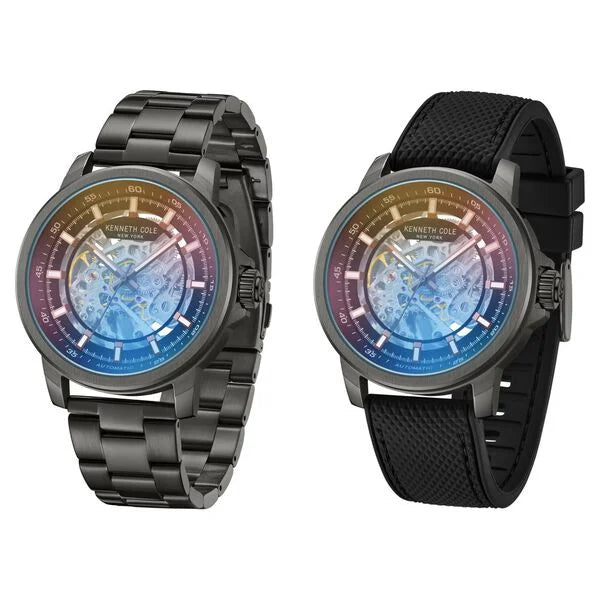 Kenneth Cole Automatic Grey Dial Watch For Men - NTKCWGY2104110MN - KRISHNA WATCH COMPANY