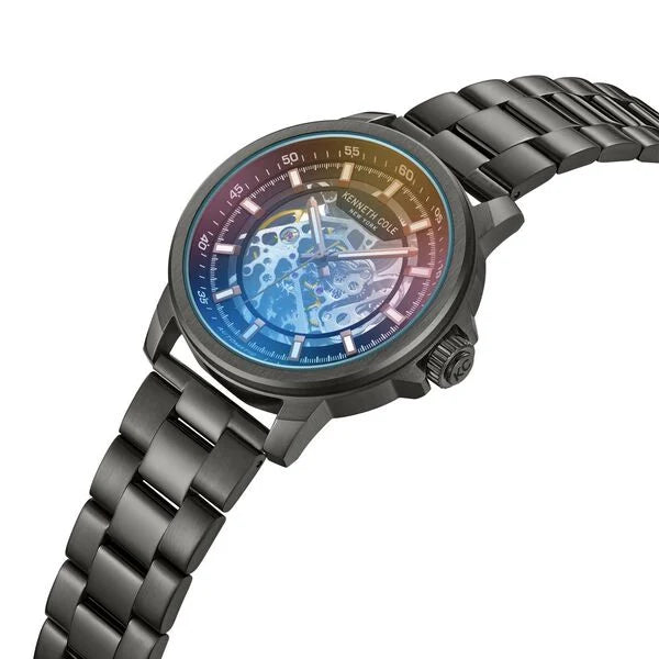 Kenneth Cole Automatic Grey Dial Watch For Men - NTKCWGY2104110MN - KRISHNA WATCH COMPANY