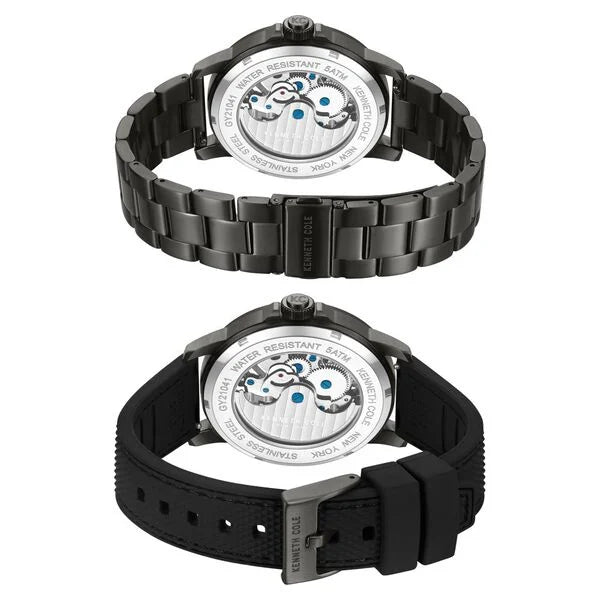 Kenneth Cole Automatic Grey Dial Watch For Men - NTKCWGY2104110MN - KRISHNA WATCH COMPANY