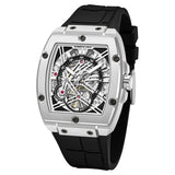 Kenneth Cole Automatic Silver Dial Black Colour Silicone Strap Watch For Men kcwgz0067803mn