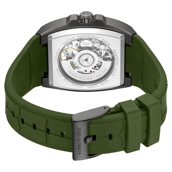 Kenneth Cole Automatic Green Dial Green Colour Silicone Strap Watch For Men kcwgz0067804mn