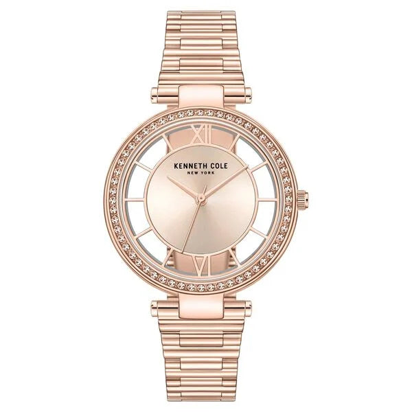 Kenneth Cole Quartz Analog Rose Gold Dial Stainless Steel Strap Watch for Women kcwlg0032903ld - KRISHNA WATCH COMPANY