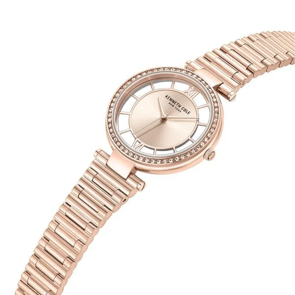 Kenneth Cole Quartz Analog Rose Gold Dial Stainless Steel Strap Watch for Women kcwlg0032903ld - KRISHNA WATCH COMPANY