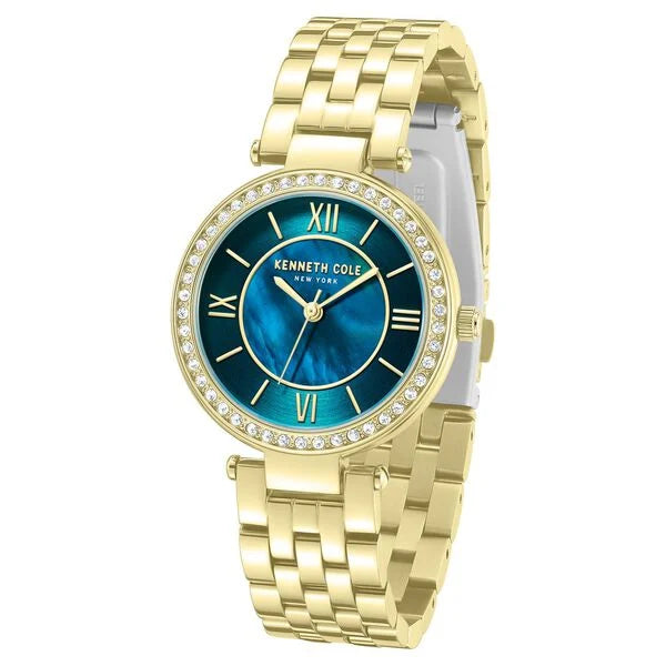 Kenneth Cole Quartz Analog Green Dial Stainless Steel Strap Watch For Women kcwlg0062202ld - KRISHNA WATCH COMPANY