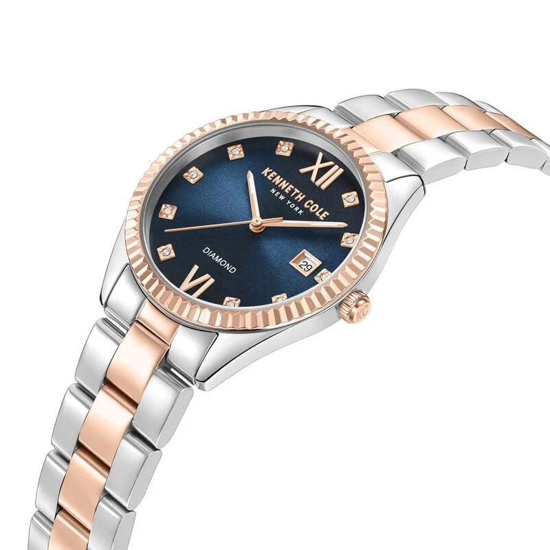 Kenneth Cole Quartz Analog Blue dial Stainless Steel Strap Watch for Women KCWLH0026902LD - KRISHNA WATCH COMPANY