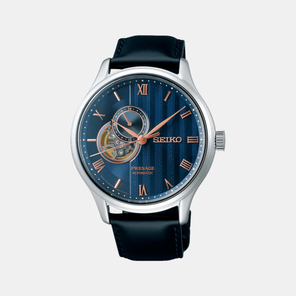 Seiko Men's Blue Analog Leather Watch - SSA421J1 - KRISHNA WATCH COMPANY