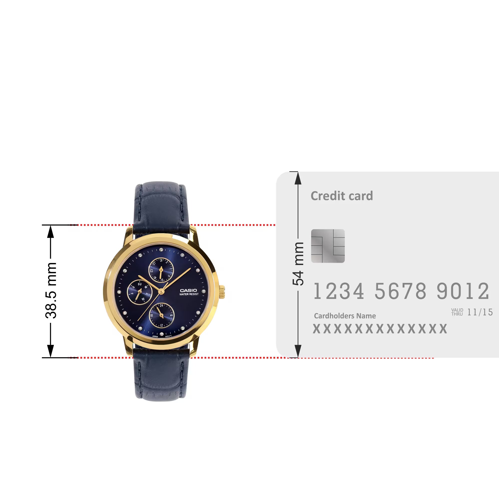 Casio Enticer Women LTP-SN6KGL-2A - A2493 - KRISHNA WATCH COMPANY