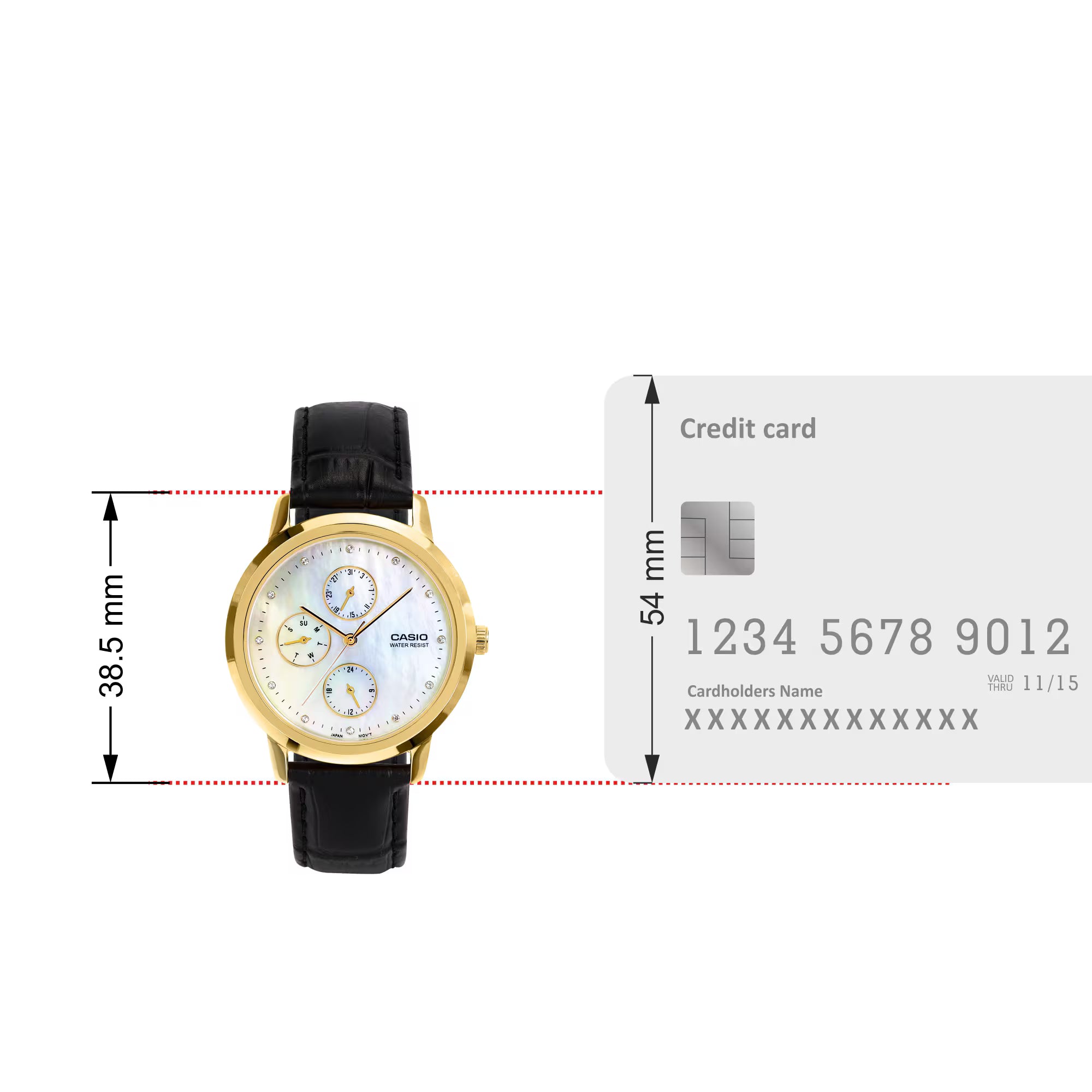 Casio Enticer Women LTP-SN6KGSL-7A - A2495 - KRISHNA WATCH COMPANY