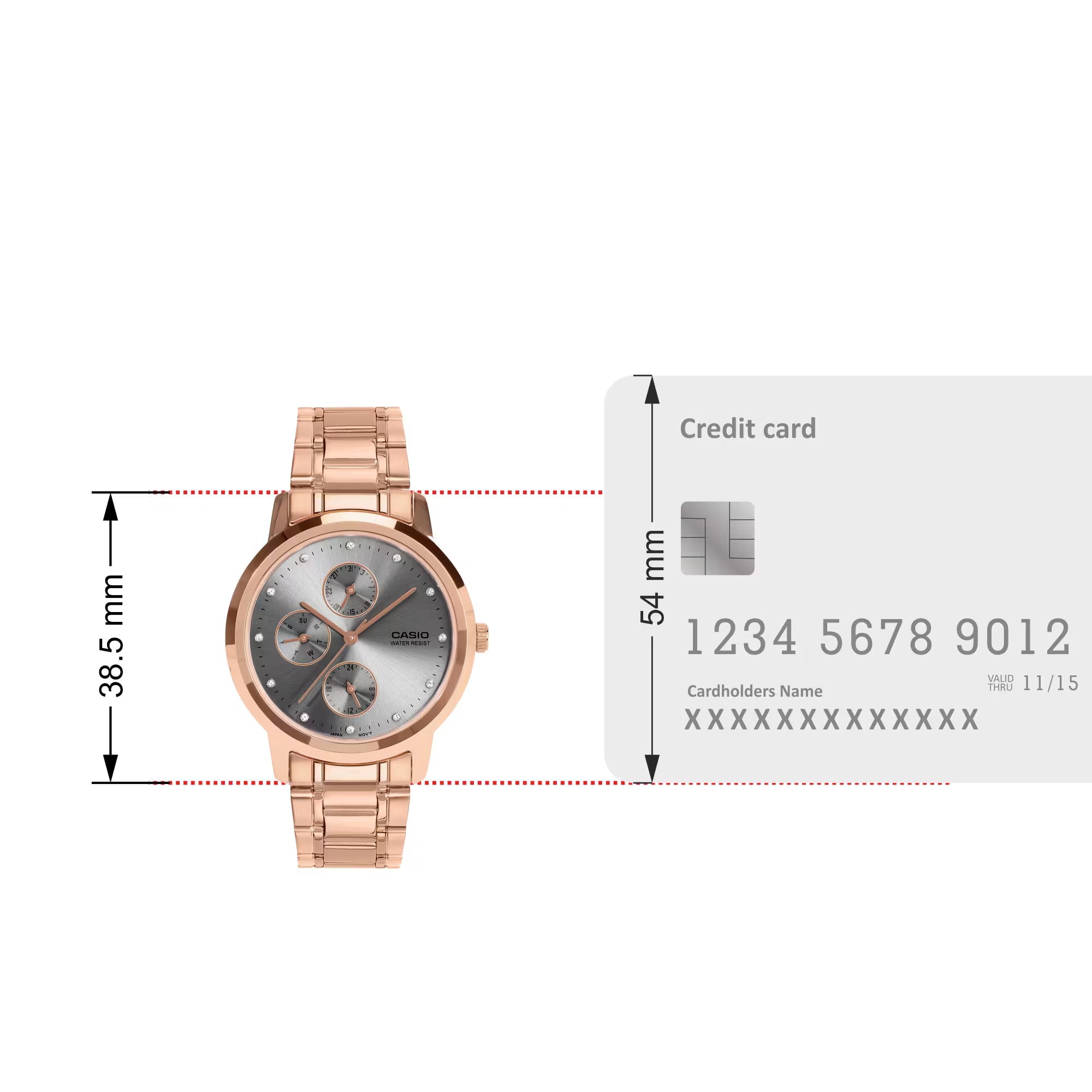 Casio Enticer Women LTP-SN6KR-8A - A2497 - KRISHNA WATCH COMPANY