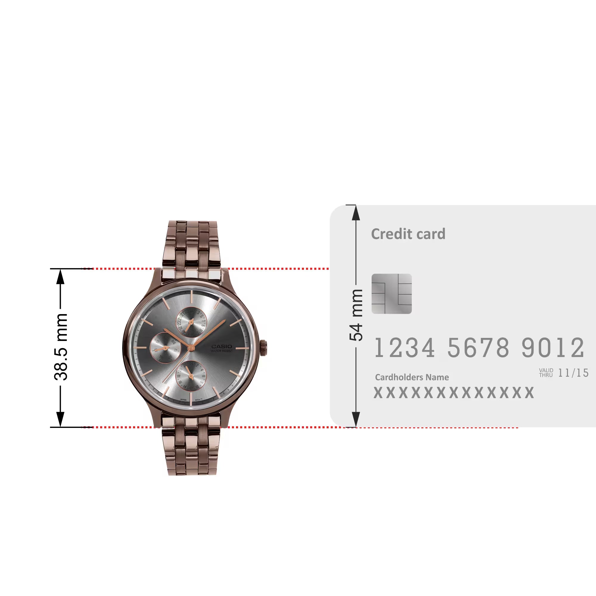Casio Enticer Women LTP-SN7YRB-8A - A2499 - KRISHNA WATCH COMPANY