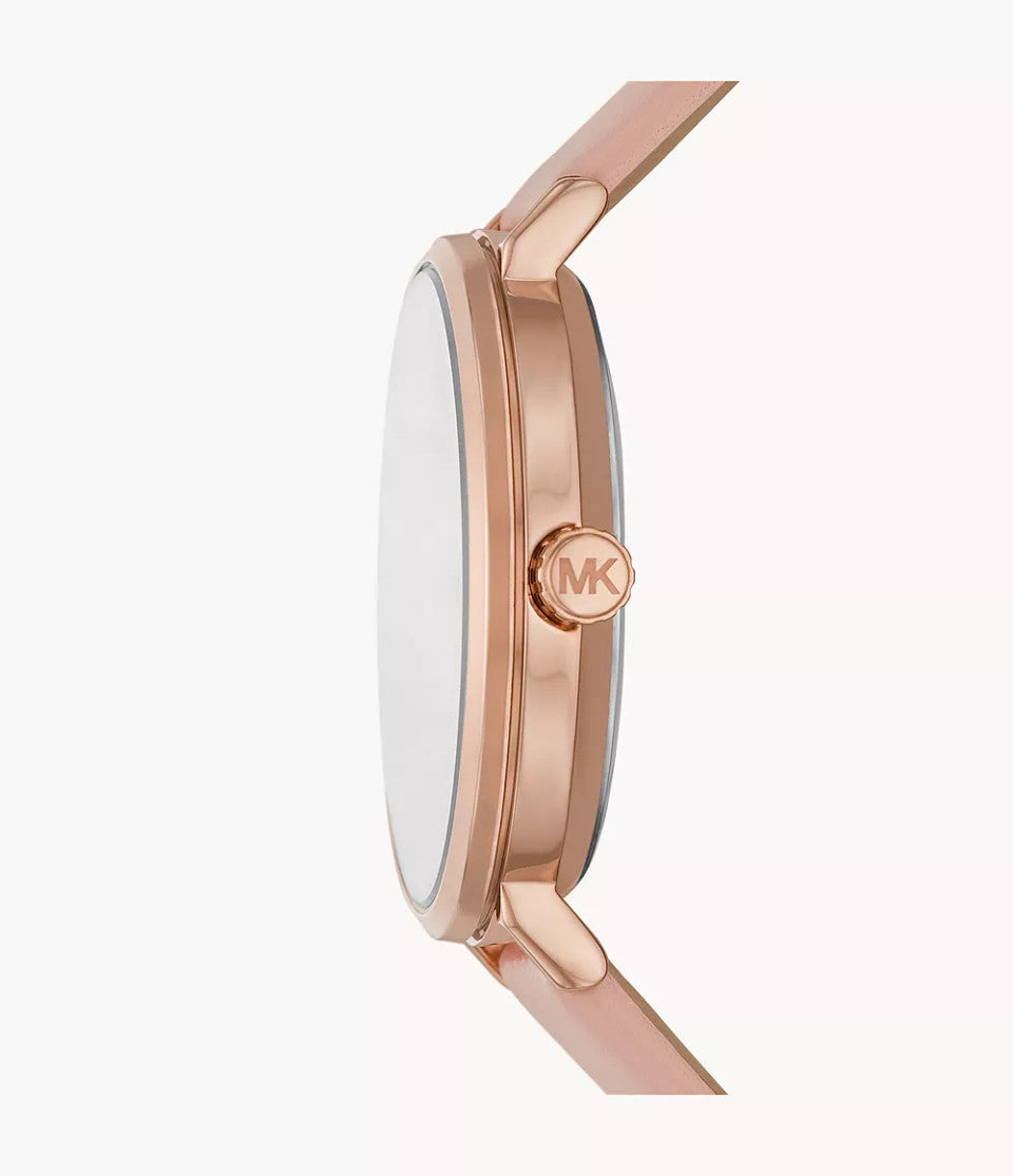 Michael Kors Women Quartz Rose Gold Dial Analog Leather Watch MK2957 - KRISHNA WATCH COMPANY