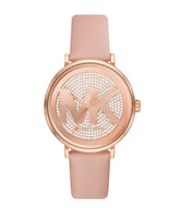 Michael Kors Women Quartz Rose Gold Dial Analog Leather Watch MK2957