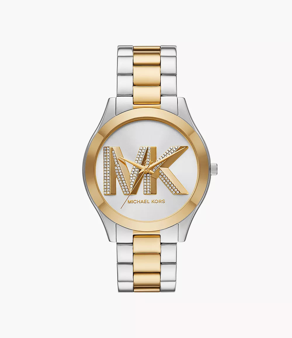 Michael Kors Slim Runway Three-Hand Two-Tone Stainless Steel Watch MK4735 - KRISHNA WATCH COMPANY