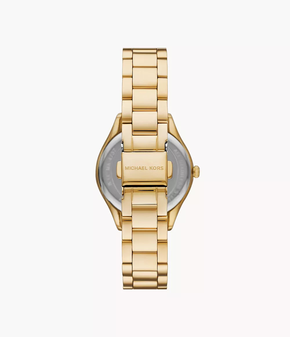 Michael Kors Lauryn Three-Hand Gold-Tone Stainless Steel Watch MK4737 - KRISHNA WATCH COMPANY