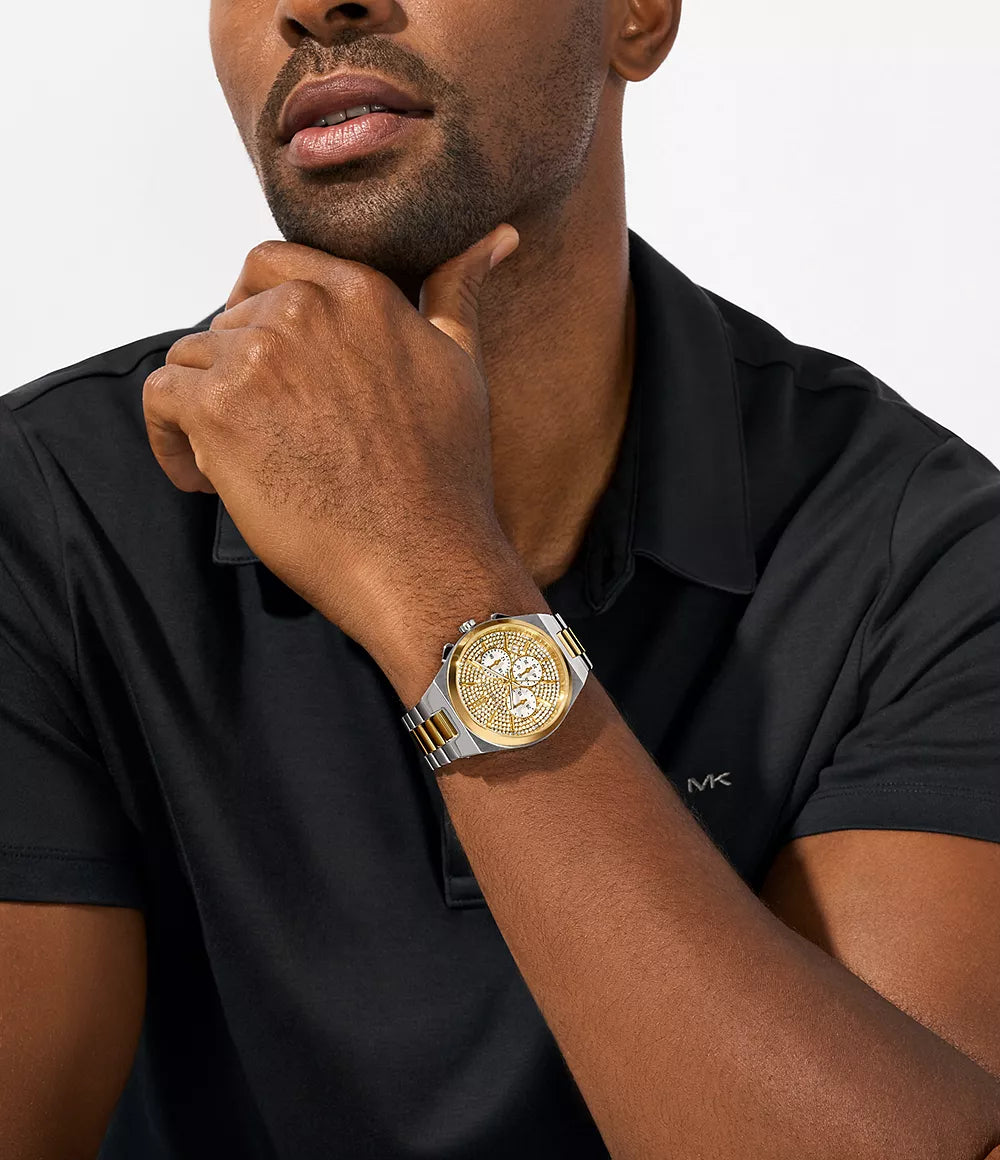 Michael Kors Lennox Three-Hand Two-Tone Stainless Steel Watch Gift Set MK7503SET - KRISHNA WATCH COMPANY