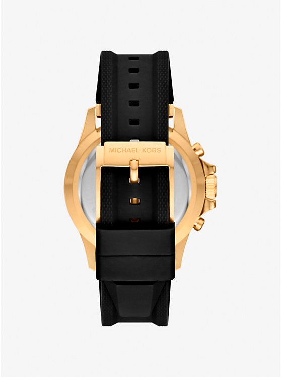 Michael Kors Outlet Oversized Everest Gold-Tone and Silicone Watch - MKO1162 - KRISHNA WATCH COMPANY