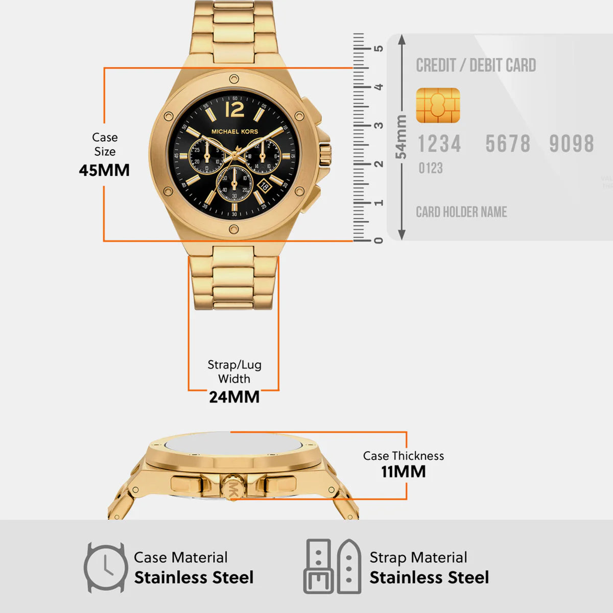 Michael Kors Lennox Men Quartz Watch MKO1236 - KRISHNA WATCH COMPANY