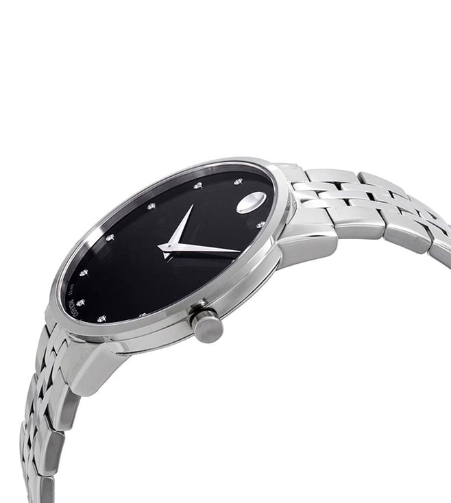 Movado Museum Classic Black Watch for Men 607201 - KRISHNA WATCH COMPANY