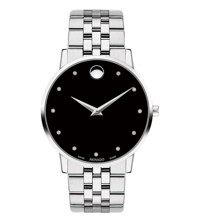 Movado Museum Classic Black Watch for Men 607201 - KRISHNA WATCH COMPANY