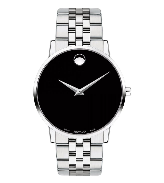 Movado Museum Classic Black Watch for Men 607199 - KRISHNA WATCH COMPANY