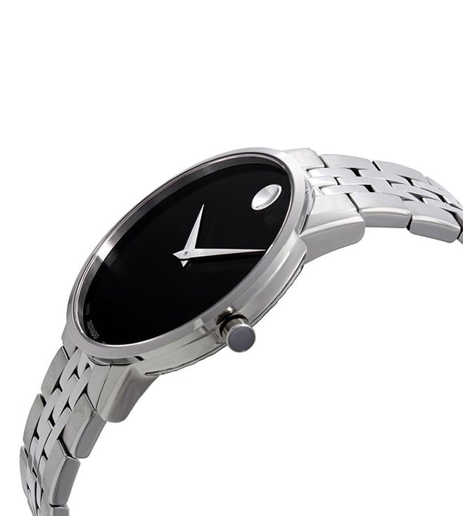 Movado Museum Classic Black Watch for Men 607199 - KRISHNA WATCH COMPANY