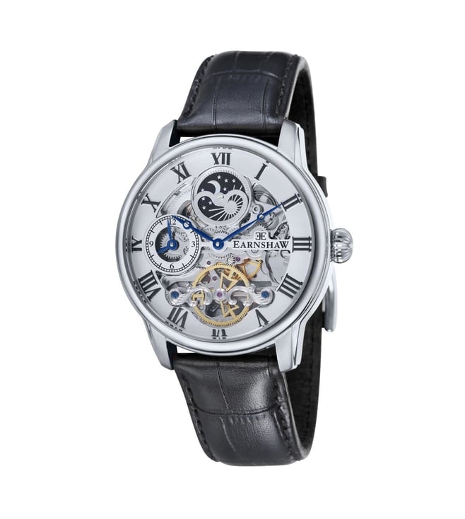EARNSHAW Longitude Automatic Skeleton Dual Time Multifunction Watch for Men ES-8006-01 - KRISHNA WATCH COMPANY