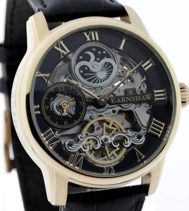 EARNSHAW Longitude Automatic Skeleton Dual Time Multifunction Watch for Men ES-8006-05 - KRISHNA WATCH COMPANY