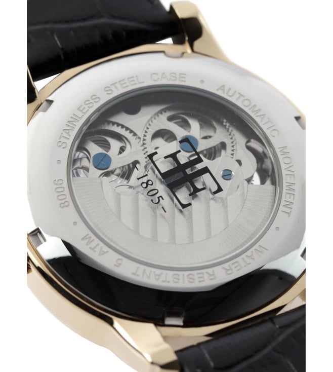 EARNSHAW Longitude Automatic Skeleton Dual Time Multifunction Watch for Men ES-8006-05 - KRISHNA WATCH COMPANY