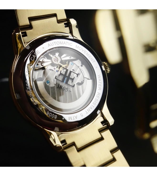 EARNSHAW Longitude Automatic Skeleton Dual Time Multifunction Watch for Men ES-8006-22 - KRISHNA WATCH COMPANY