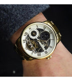 EARNSHAW Longitude Automatic Skeleton Dual Time Multifunction Watch for Men ES-8006-22