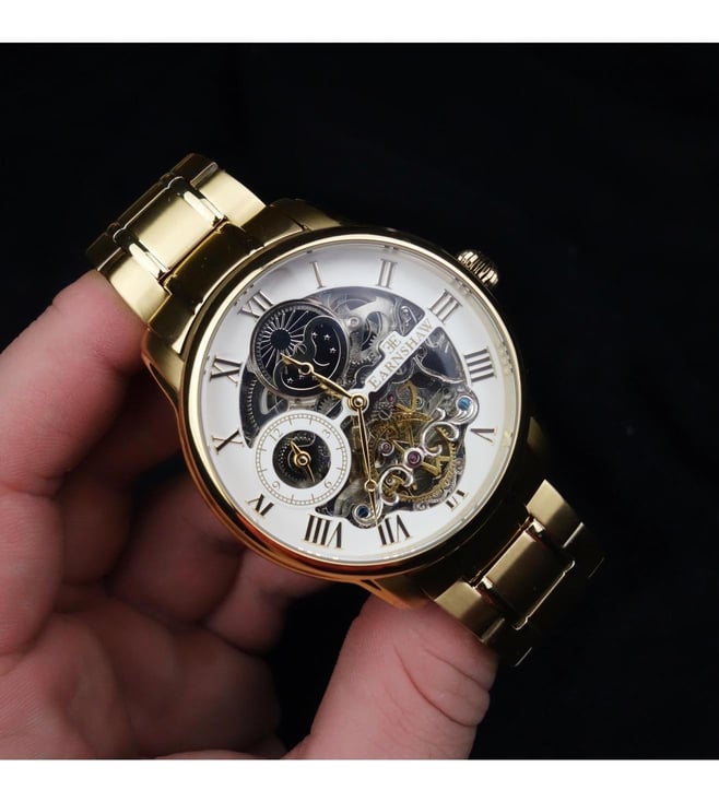 EARNSHAW Longitude Automatic Skeleton Dual Time Multifunction Watch for Men ES-8006-22 - KRISHNA WATCH COMPANY