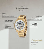 EARNSHAW Longitude Automatic Skeleton Dual Time Multifunction Watch for Men ES-8006-22