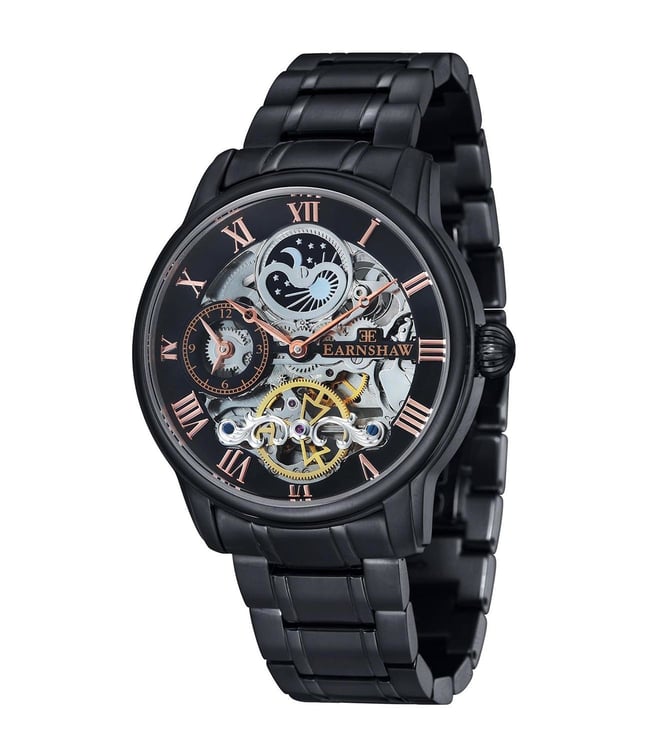 EARNSHAW Longitude Skeleton Automatic Multifunction Watch for Men ES - 8006-55 - KRISHNA WATCH COMPANY