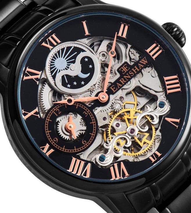 EARNSHAW Longitude Skeleton Automatic Multifunction Watch for Men ES - 8006-55 - KRISHNA WATCH COMPANY