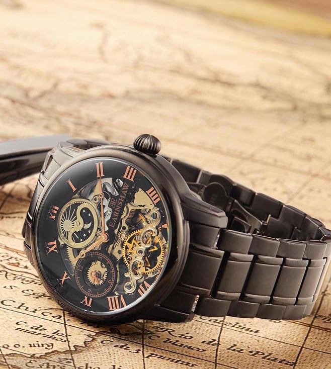 EARNSHAW Longitude Skeleton Automatic Multifunction Watch for Men ES - 8006-55 - KRISHNA WATCH COMPANY