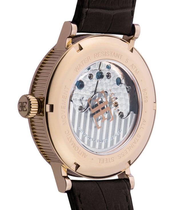 EARNSHAW Beaufort Anatolia Mech Automatic Open Heart Skeleton Watch for Men ES-8059-03 - KRISHNA WATCH COMPANY