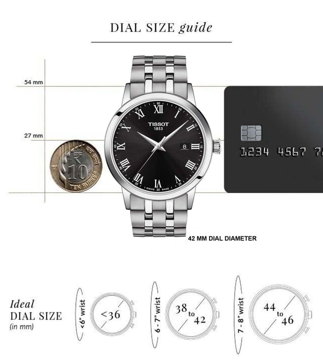 Tissot CLASSIC DREAM Swiss Quartz Men 42 mm T1294101105300 - KRISHNA WATCH COMPANY